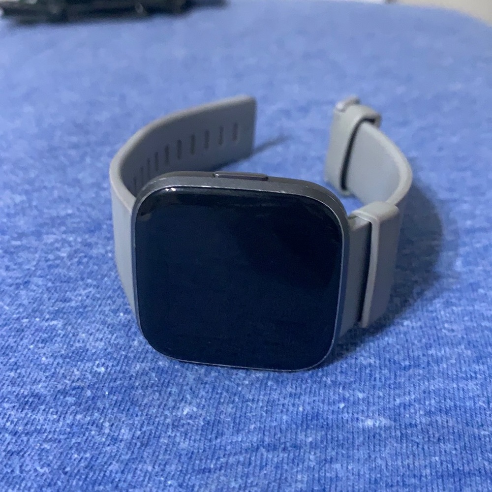 Fitbit Versa 2 with Gray, Olive, Navy, Black Bands